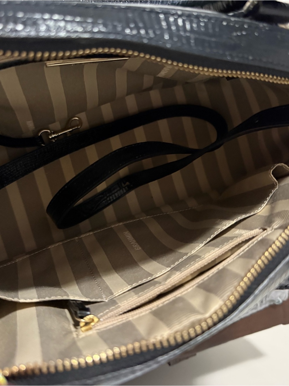 Brahmin Miramonte Black Floral Satchel - Picture 5 of 7